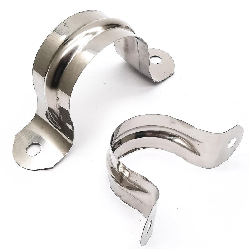 Nge 1.5inch Rigid Pipe Strap Clamp-Two Hole Strap-U Bracket Tube Clip-Stainless Steel Heavy Duty Pipe Fasten Holder-Secures Conduitï¼Œ20Pcsï¼ˆ50mm), For 1.5in Inner Diameter Water Pipe - Image 1